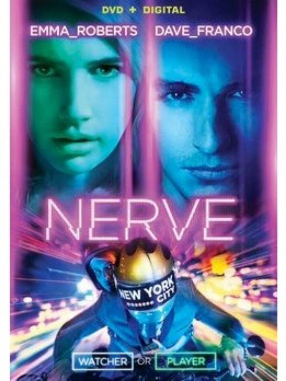 Nerve DVD 2016 Emma Roberts Dave Franco Lionsgate SciFi Thriller PG13